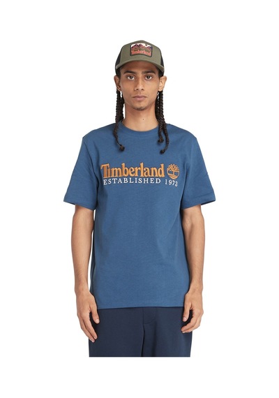 Timberland Embroidery Logo Lacivertvert Erkek Kısa Kol T-Shirt 000000000101988872 Lacivert