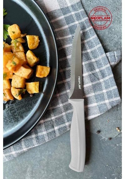 Neoflam Fika Microban Steak Bıçağı, Gri