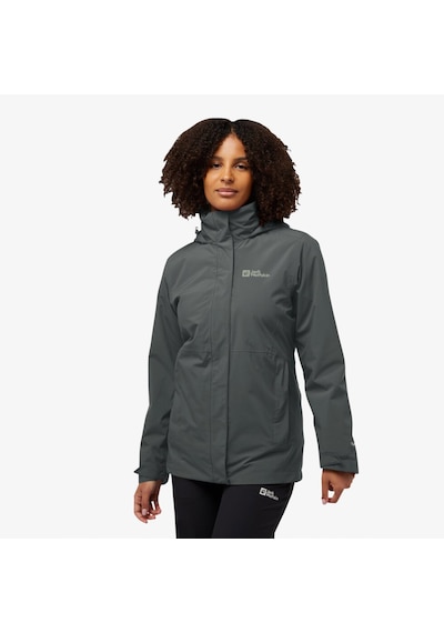 Jack Wolfskin Rotwand 3in1 Kadın Yeşil Ceket A60333