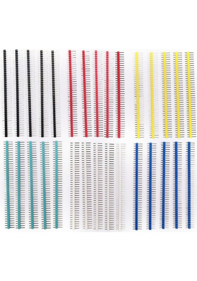 Alkatronik-30 Adet 40 Pin Erkek Header Seti 6 Renkli 2.54Mm Kırılabilir