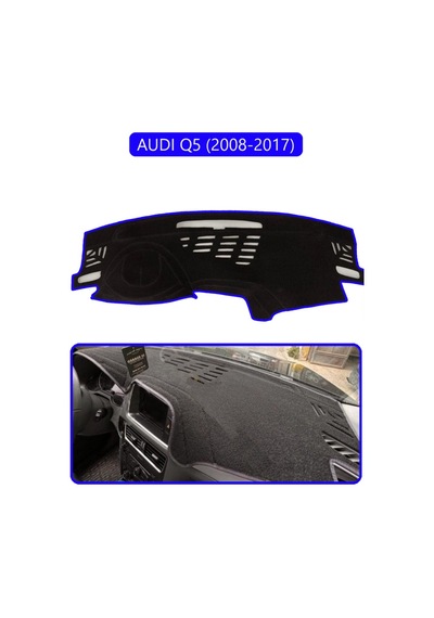 Audi Q5 2008-2017torpido Koruma Halısı Mavi Kenar