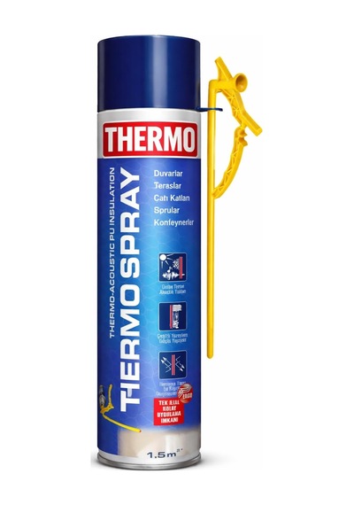Thermo Acoustic Sprey Poliüretan Köpük 800 Ml Isı Ve Ses Yalıtım 15 M2