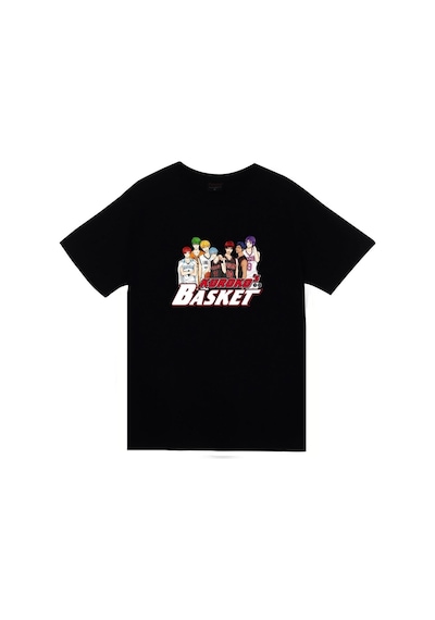 Stoned&Fame Kuroko No Basket Anime Baskılı Unisex %100 Pamuk Siyah T-shirt SIYAH