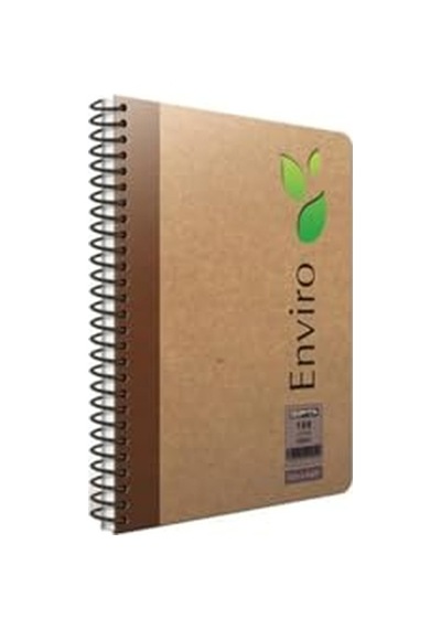 73589 Defter 17x24 Envıro Spiralli Kraft 100 Yaprak Kareli 1794 Açık Gri