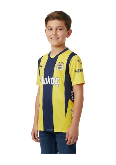 Fenerium Fenerbahçe Orijinal Lisanslı Unisex 24-25 Yeni Sezon Çubuklu Çocuk Forması Sarı