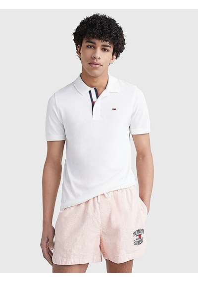 Tommy Hilfiger Tommy Hılfıger Erkek T-shırt Dm0dm15370-ybr Beyaz