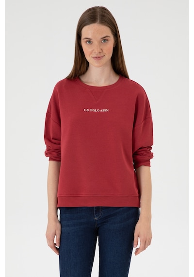 U.S. Polo Assn. Kadın Vişne Bisiklet Yaka Sweathırt 50313562-VR223