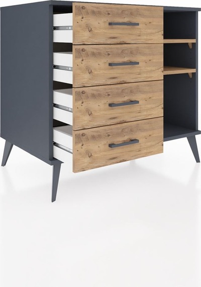 Kronos Şifonyer 2 Raflı 4 Çekmeceli 88x59x80 Antrasit-çam Çam Kronos Şifonyer 2 Raflı 4 Çekmeceli 88x59x80 Antrasit-çam Çam
