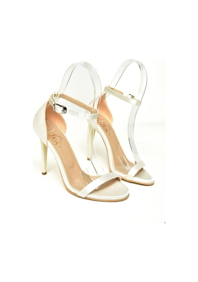 Fox Shoes B922112604 Bej Kumaş İnce Topuklu Kadın Ayakkabı Bej