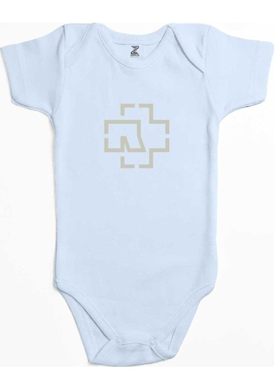 Zepplin Giyim Rammstein Logo Sarı Bebek Body Zıbın