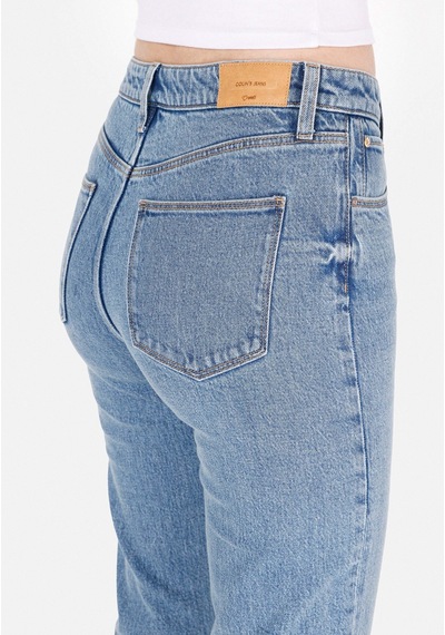 Colin's Colins Regular Fit Orta Bel Geniş Paça Kadın Yeşil Jean Pantolon Cl1073222 Q1.v1 Dn40496 Denim