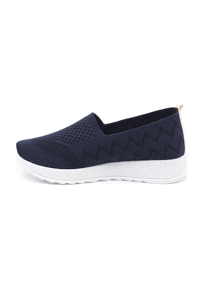 Nesilshoes Nesil Shoes Aky 055 Lacivert Triko Yazlık Kadın Ayakkabı