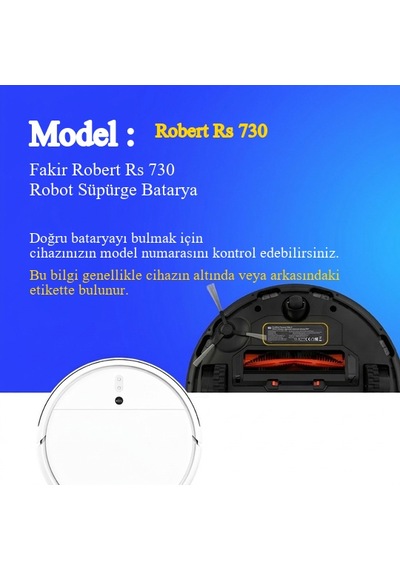 Fakir Robert Rs 730 Robot Süpürge 2600 Mah 14.4 V Batarya  Uyumlu Uzun Ömürlü, Yüksek Performans Pil