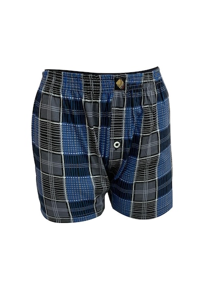 Jojoboy Polo Erkek Mavi-Siyah-Sarı Desenli Boxerdon 2 Li