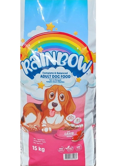 Rainbow Kuzu Etli Yetişkin Köpek Maması 15 KG