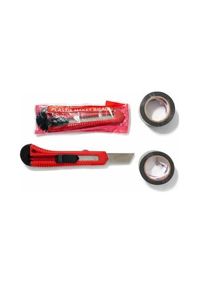 2 Maket Bıçağı 2 Elektrik Bandı Set Uygun Fiyata