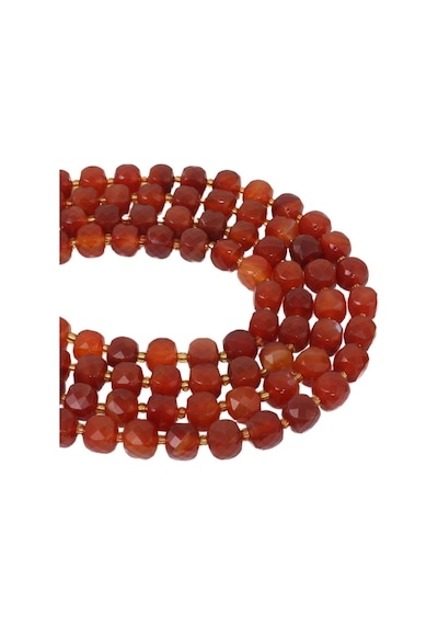 Dünya Doğal Taş 8x8 Mm Akik Taşı Dizi Kırmızı