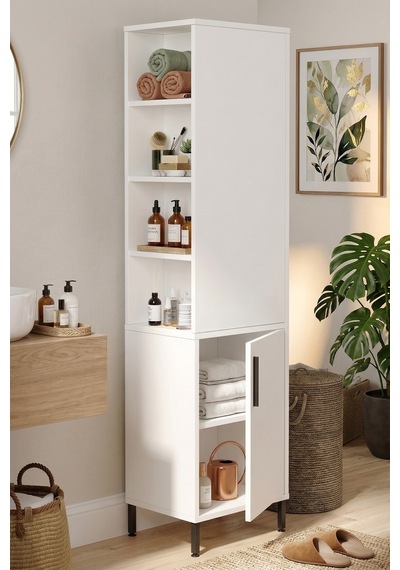 Yurudesign Vitale Çok Amaçlı Dolap Banyo Dolabı Beyaz Vı1-W Beyaz