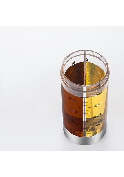 Çift Bölmeli Püskürtmeli Sprey Yağlık Ve Sirkelik, 200 Ml Kapasite, Paslanmaz Çelik Metal Tasarım Çok Renkli
