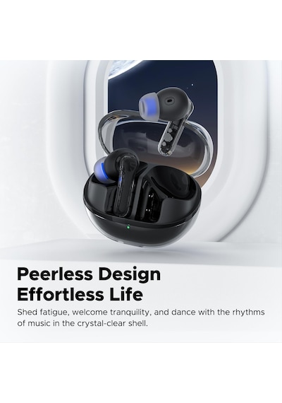 Clear Siyah Bluetooth Kulaklık, Kablosuz Kulak İçi Kulaklık, Bluetooth 5.3, 40 Saat Oynatma Süresi, 12 Mm Sürücü Ve Enc'li Çift Mikrofon, Net Aramalar, Oyun Modu, Uygulama Kontrolü Clear Siyah Bluetooth Kulaklık, Kablosuz Kulak İçi Kulaklık, Bluetooth 5.3, 40 Saat Oynatma Süresi, 12 Mm Sürücü Ve Enc'li Çift Mikrofon, Net Aramalar, Oyun Modu, Uygulama Kontrolü