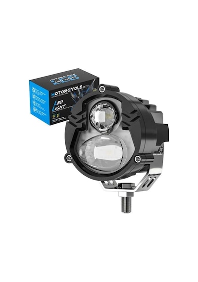 1 Adet Açma Kapama Anahtarlı Motosiklet Atv Utv Scooter Led Sis Farı Metal Kasa Yüksek Güçlü Delici