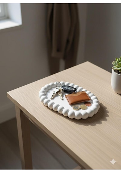 Bernami Mumluk Şamdanpinterest Bubble Oval Tepsi Sunumluk Takı Tabağı Dekor Diğer