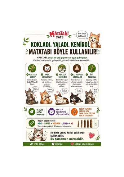 Ayrex Kedim İçin Matatabi Stick Ve Matatabi Oyuncak Seti 5 Parça