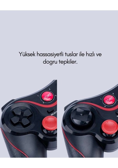 Ergonomik Kablosuz Oyun Kolu Pc Ve Mobil Uyumlu