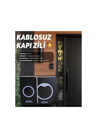 Kablosuz Su Geçirmez Kapı Zili 5047