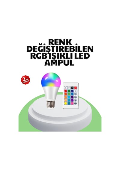 2025 Rgb Led Ampul Uzaktan Kumandalı Renkli Işık A Kalite 16208853