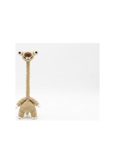 Uzun Boyunlu Amigurumi Karakter Süsü, %100 Pamuk Ve Çok Amaçlı Kullanım Açık Gri