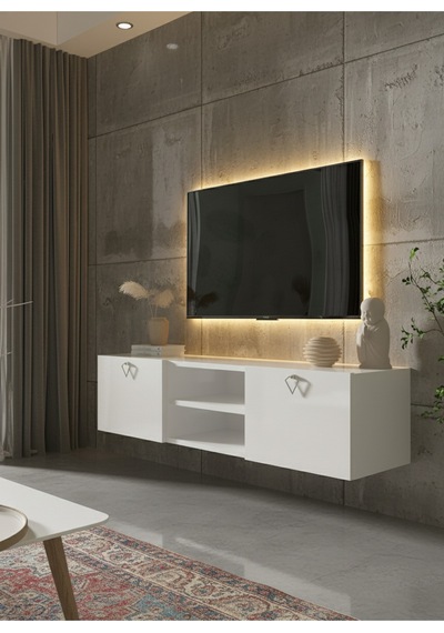 Resital Tv Ünitesi S1838-1 Beyaz Beyaz