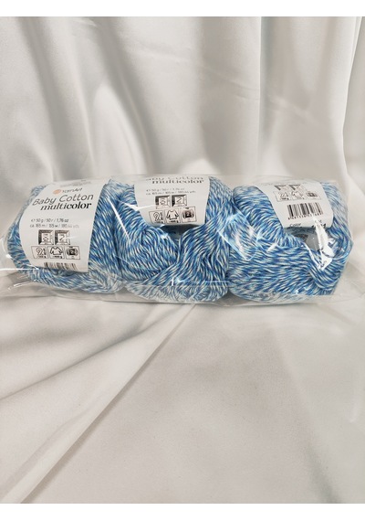 Baby Cotton Multicolor El Örgü İpi 3 Adet - 5201