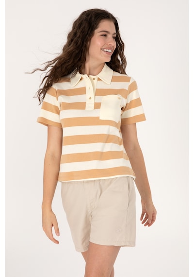 U.S. Polo Assn. Kadın Camel Cepli Polo Yaka Tişört 50306713-VR015