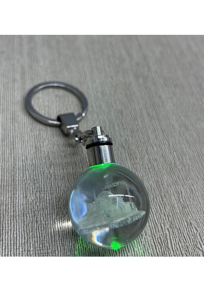 Ledli Ayasofya Tasarımı Kristal Anahtarlık Alk3803 Çok Renkli