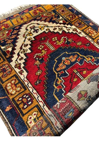 El Dokuma Sıfır Antika Yahyalı Seccade 80x160 Kök Boya Namazlık