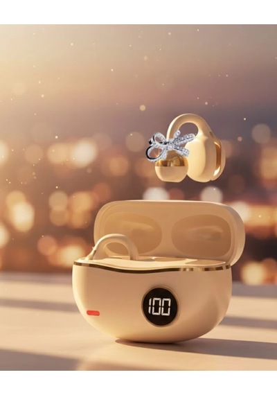 Northcity Şık Ve Taşınabilir Bluetooth Kulaklık - Gün Boyu Kullanım & 2 Kurdele Küpe li