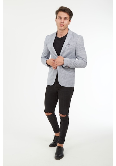 Sposo 5127 Dar Kalıp Yarım Astarlı Koyu Gri Erkek Blazer Ceket Koyu Gri