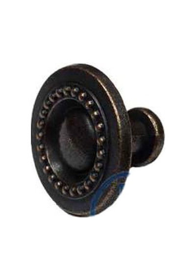 Dekoratif Zamak Düğme - 23x23mm, Eskitme, 1 Adet Altın - Siyah