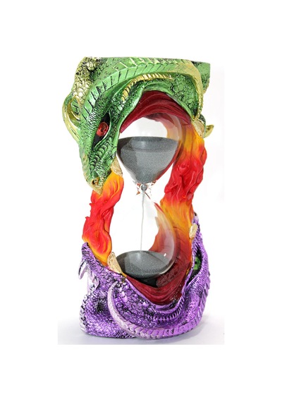 1 Adet Kum Saati Polyester Dragon Tasarımlı Dekoratif Zamanlayıcı, Masaüstü Kullanım, Sand Timer, Hourglass Diğer