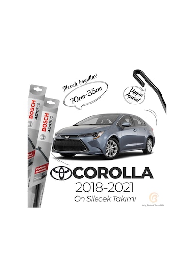 Toyota Corolla Uyumlu Muz Silecek Takımı 2018-2021 Bosch Aeroeco