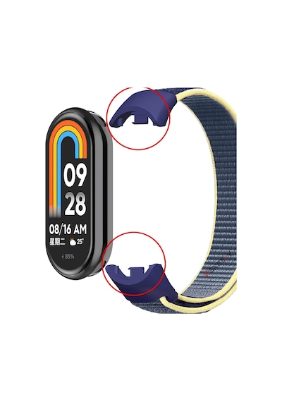 Xiaomi Mi Band 9 İle Uyumlu Hasır Nylon Akıllı Bileklik Kordon - Saat Kordonu