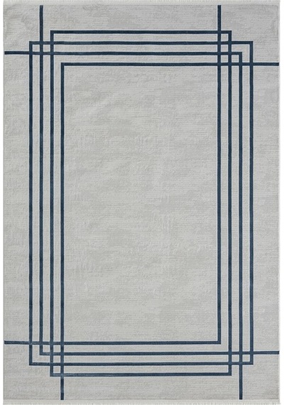 Çam Halı Mısra 5003 Mavi Seyran Halı Modern Desen Makine Halısı