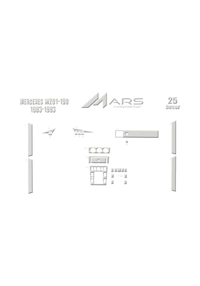 Mercedes 190 Torpido Kaplama 1983-1993 25 Parça Alüminyum