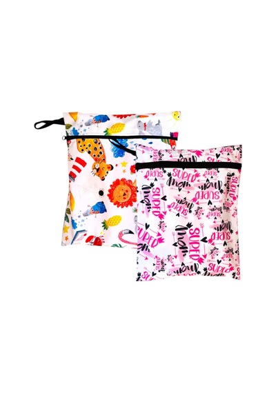 2 Adet Sıvı Geçirmeyen Çok Amaçlı Çanta, 30 X 35 Cm Jungle Ve 37 X 30 Cm Mom Desen, Ekonomik Set, Yıkanabilir Belirtilmemiş