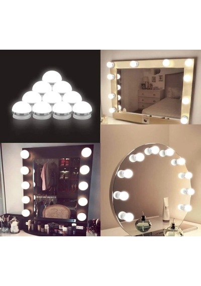 10 Lu Makyaj Masası Banyo Aynası Aydınlatma Hollywood Tarzı Led L