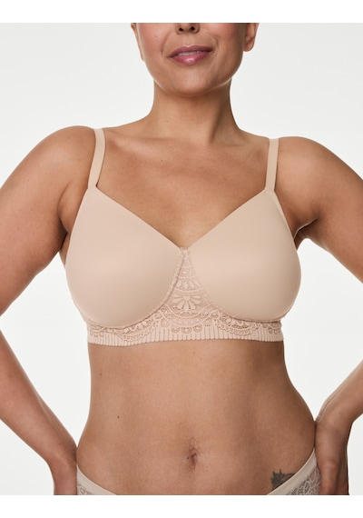 Marks & Spencer Body Soft:trade Mark: Dantel Detaylı Balensiz Pamuklu Ameliyat Sonrası Sütyeni Pembe