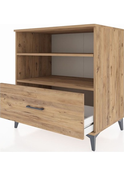 Kronos Şifonyer 2 Raflı Tek Çekmeceli 88x59x96 Çam-çam Çam