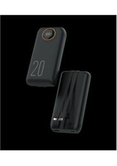 Snapron Snp-3013 20.000 Mah Lcd Ekran Dahili Kablolu 22.5w Hızlı Şarj Powerbank