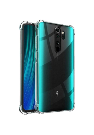 Xiaomi Redmi Note 8 Pro Kapak Kamera Korumalı Antişok Airbag Köşe Korumalı Silikon Şeffaf Kılıf